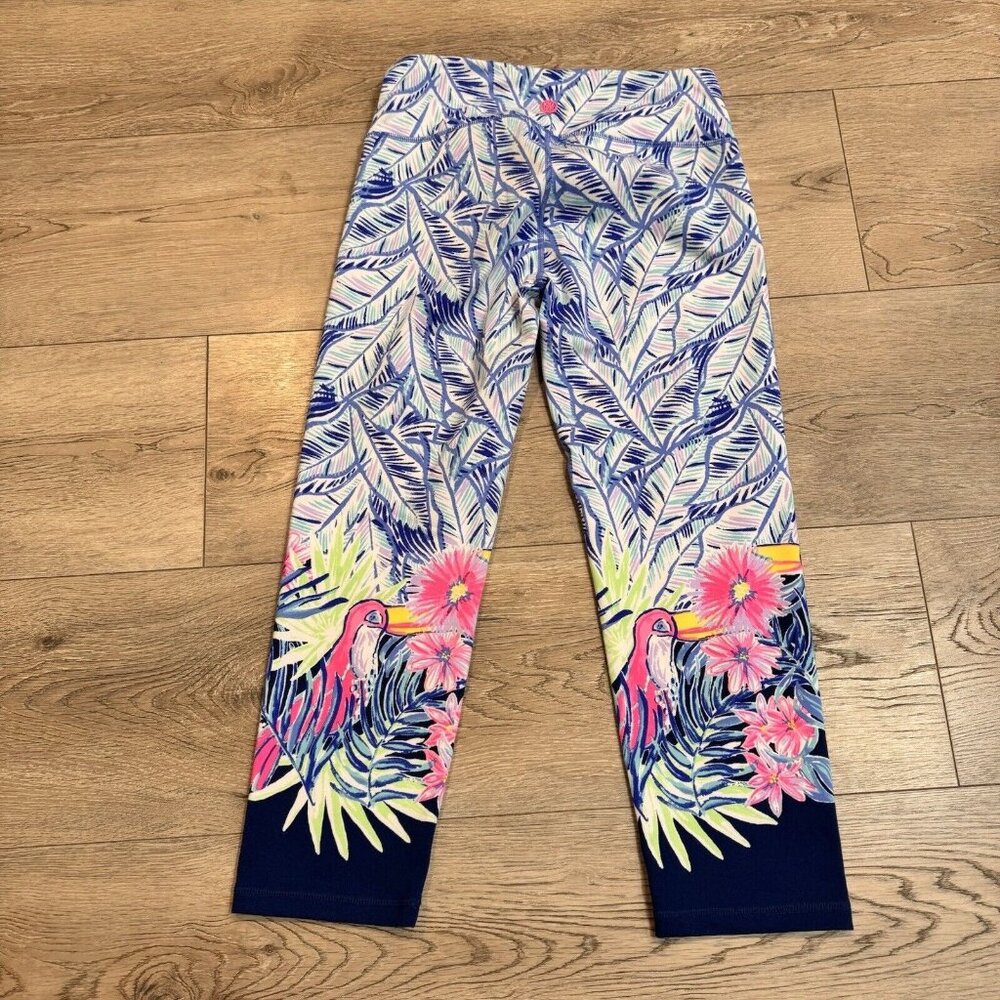 Lilly Pulitzer Luxletic Jolena Weekender Lets Mango Crop Leggings Size Small S - Picture 2 of 6